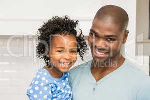 Father and daughter in the kitchen