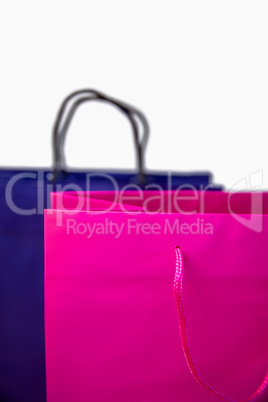 Shopping gift bags on desk