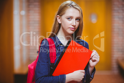 Restless student looking at the camera