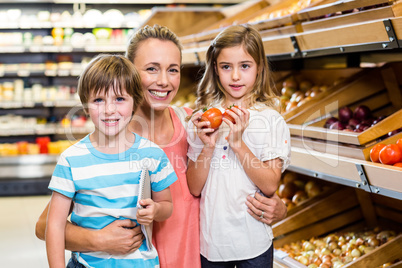 Young family doing some shopping