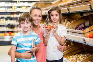 Young family doing some shopping