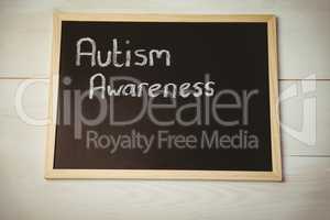 Autism awareness drawn on blackboard