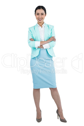 Elegant businesswoman with crossed arms