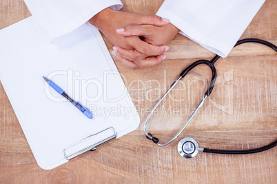 View of doctor with hands crossed