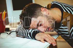 Man asleep at his desk