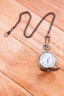 Close up view of a pocket watch