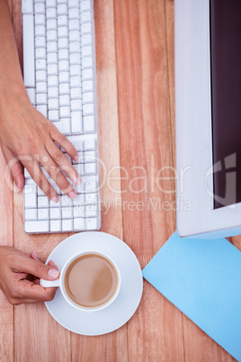 Close up view of a business desk