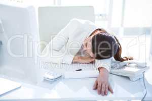 Businesswoman sleeping