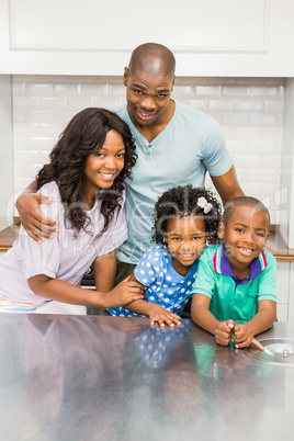 Happy family in the kitchen