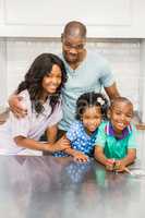 Happy family in the kitchen