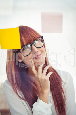 Attractive thoughtful hipster woman posing Attractive thoughtful hipster woman posing
