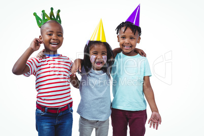 Smiling kids enjoying a party