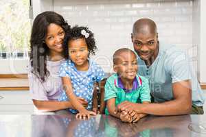 Happy family in the kitchen