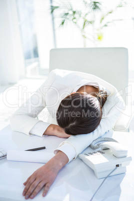 Business woman sleeping