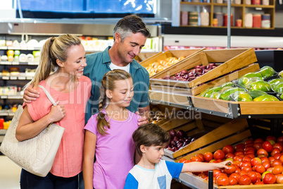 Young family doing some shopping