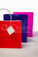 Shopping gift bags with tags