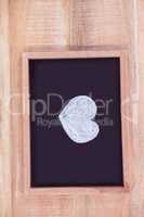 Heart drawn on blackboard