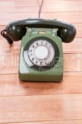 Close up view of a old phone