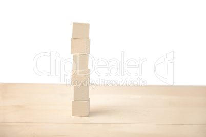 Tower of blocks on table