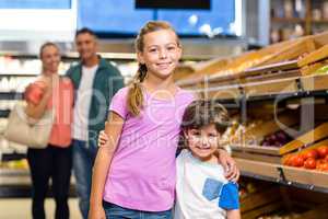 Young family doing some shopping