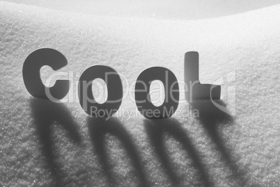 White Word Cool On Snow
