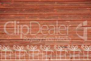Concept Illustration Of  Many Gifts, Copy Space, Wooden Background