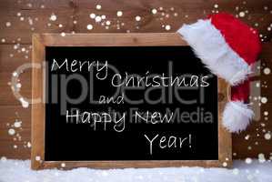 Card, Chalkboard, Merry Christmas, Happy New Year, Snowflakes
