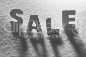 White Word Sale On Snow