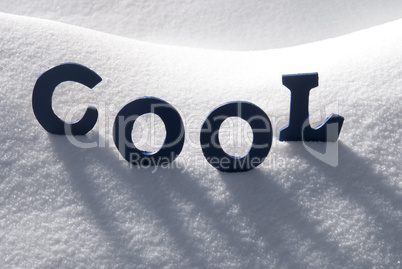 Blue Word Cool On Snow