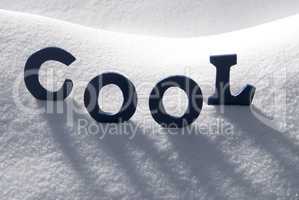Blue Word Cool On Snow
