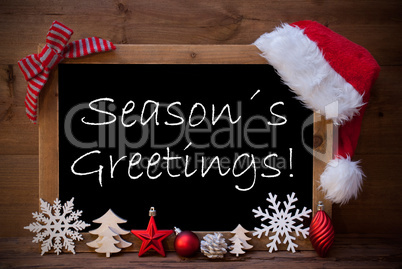 Brown Blackboard Santa Hat Christmas Decoration Seasons Greeting