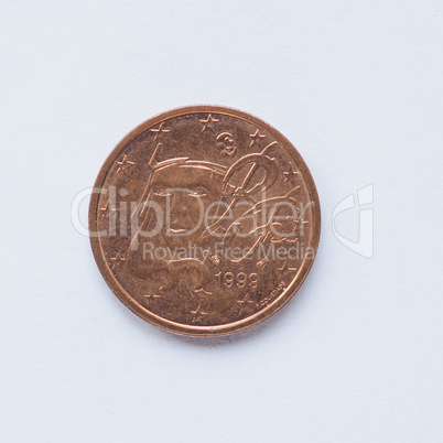 French 2 cent coin