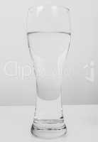 Black and white Glass of water