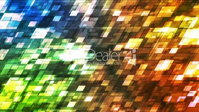 Broadcast Twinkling Slant Hi-Tech Squares, Multi Color, Abstract, Loopable, HD