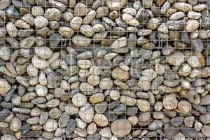 Backgrounds collection - Wall built of sea pebbles