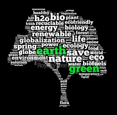 Green earth illustration concept