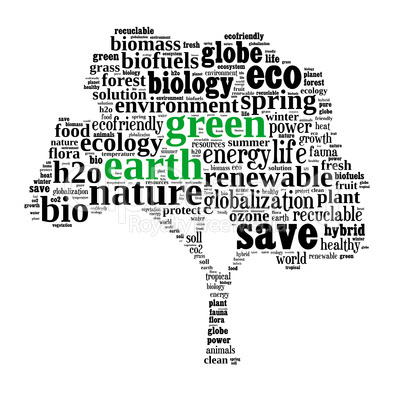Green earth illustration concept