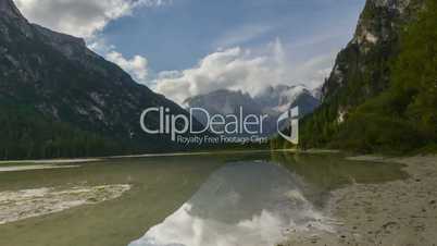 time lapse at duerrensee and mount cristallo dolomites zoom 11707