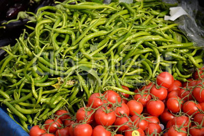 Tomaten und Bohnen