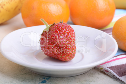 strawberry, mandarin, orange, banana, many different fruits for the health of the entire family