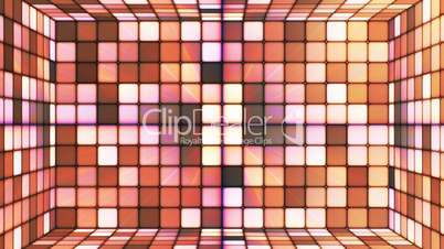 Broadcast Twinkling Hi-Tech Cubes Room, Brown Orange, Abstract, Loopable, HD