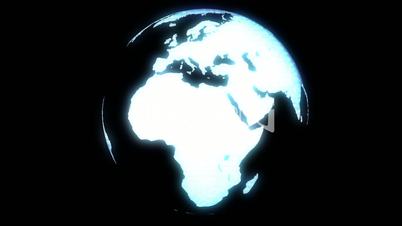 Digital Hologram Globe Earth