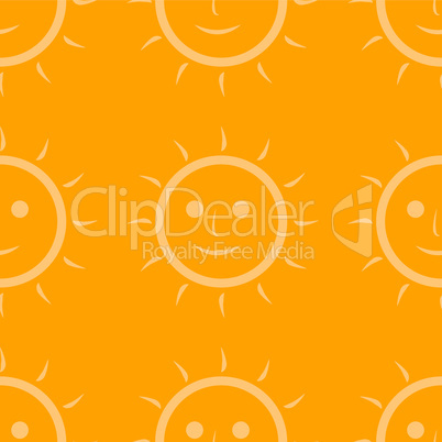 Seamless pattern of sun