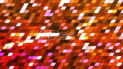 Broadcast Twinkling Slant Hi-Tech Squares, Red Orange, Abstract, Loopable, HD