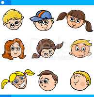 children characters faces set