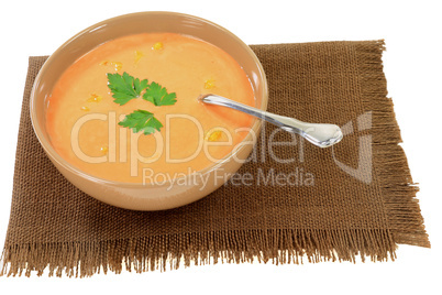 Cream Soup from Orange Cauliflower