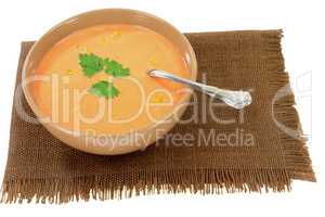 Cream Soup from Orange Cauliflower