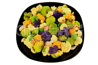 Roasted multicolored Cauliflower