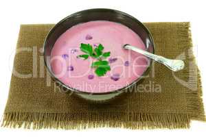 Cream Soup from Purple Cauliflower