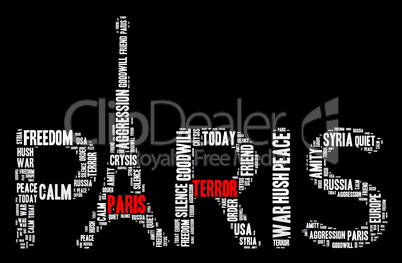 Paris terror illustration concept